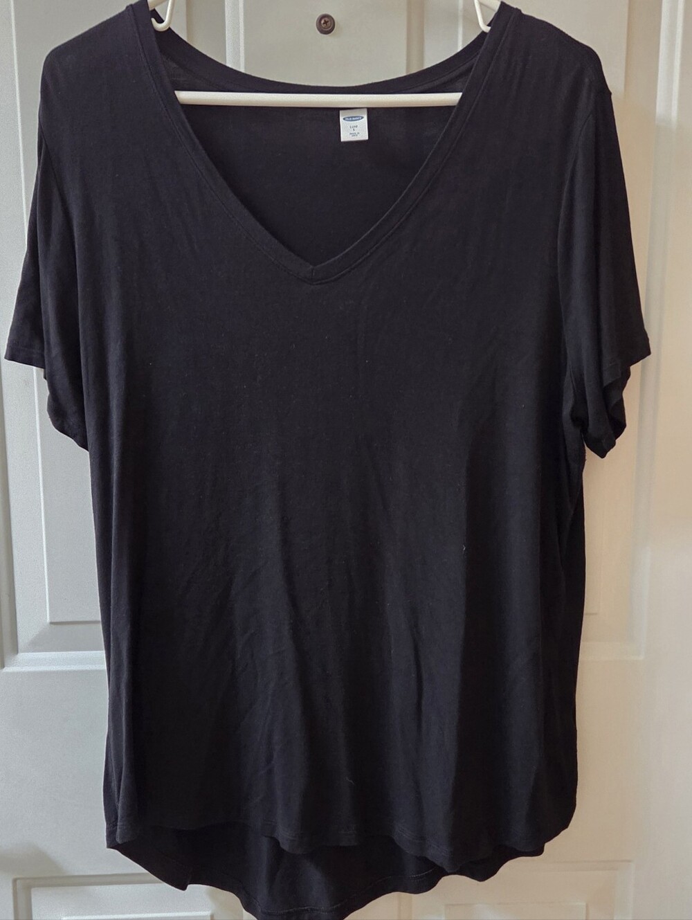 Old Navy Black Luxe V-Neck T-Shirt